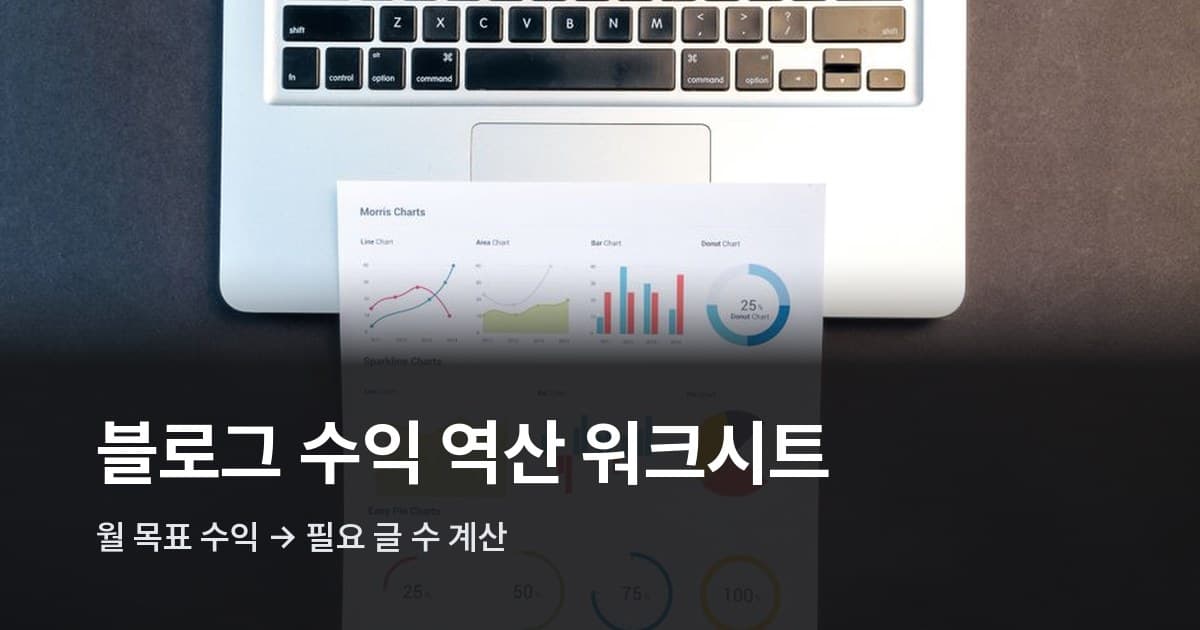 차트가 인쇄된 종이와 노트북 키보드